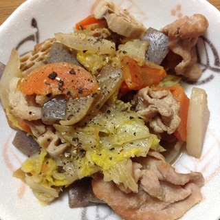 豚肉と白菜の煮物 黒胡椒風味